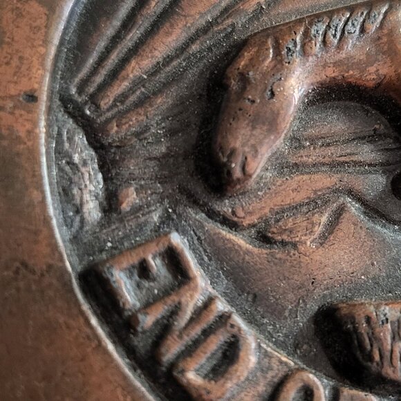 1970'S VINTAGE NATIVE AMERICAN END OF TRAIL BELTBUCKLE - Picture 2 of 3